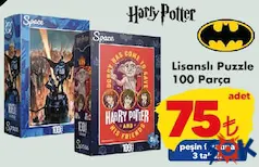 HARRY POTTER/BATMAN LİSANSLI PUZZLE 100 PARÇA fiyat ve kampanya bilgisi